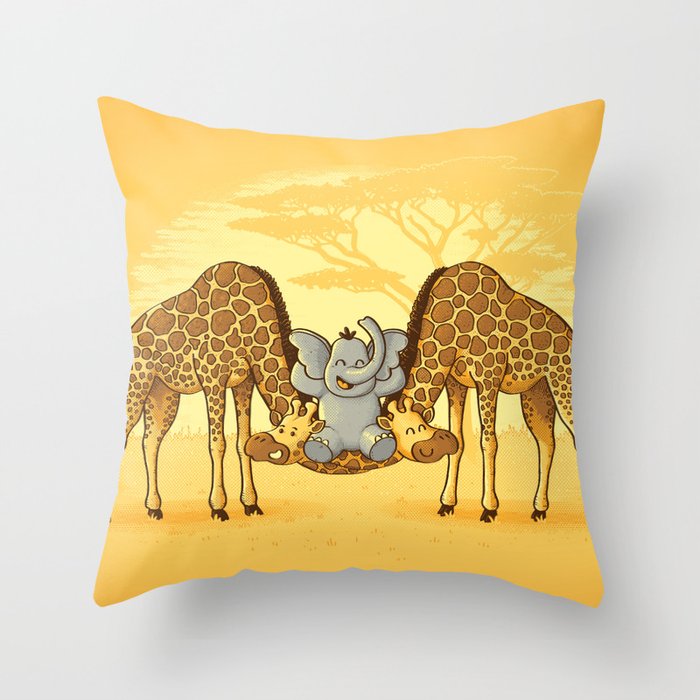 Safari Park Throw Pillow