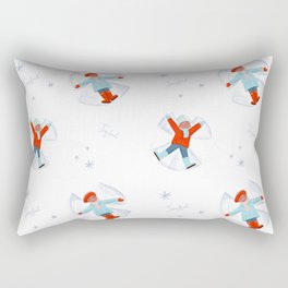 Snow Angels Rectangular Pillow