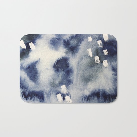 Ocean light || watercolor Bath Mat