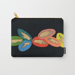 Hand Gems Carry-All Pouch | Illustration, Gems, Neon, Painting, Curated, Popart, Streetart, Retro, Palmistry, Hands 