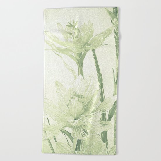 Glass flowers Beach Towel