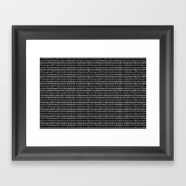 Binary Code Framed Art Print