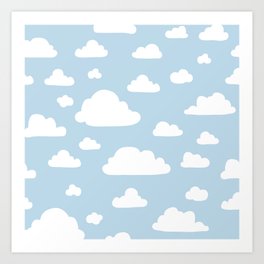 Cloud - Baby Blue Art Print