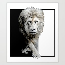 yin yang lion Art Print