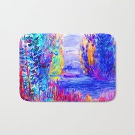 Renoir River Landscape Bath Mat | Riverlandscape, Fauvism, Renoir, Painting, Watercolor 