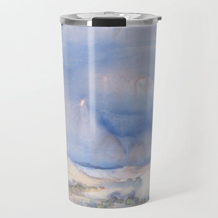 New Mexico in Blue Travel Mug