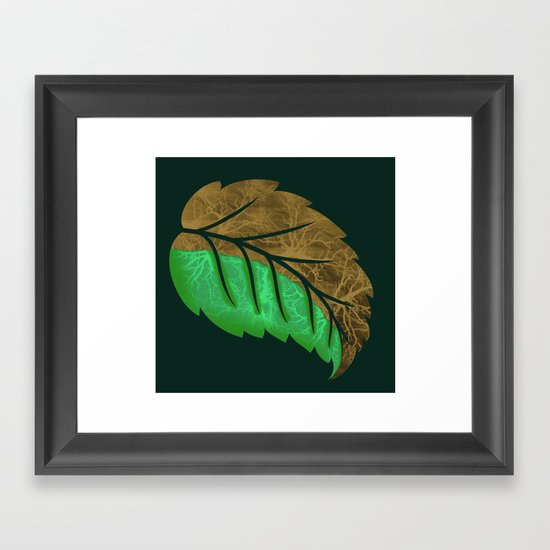 Drying Leaf Framed Art Print