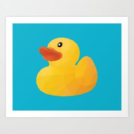 Rubber Duck polygon art Art Print