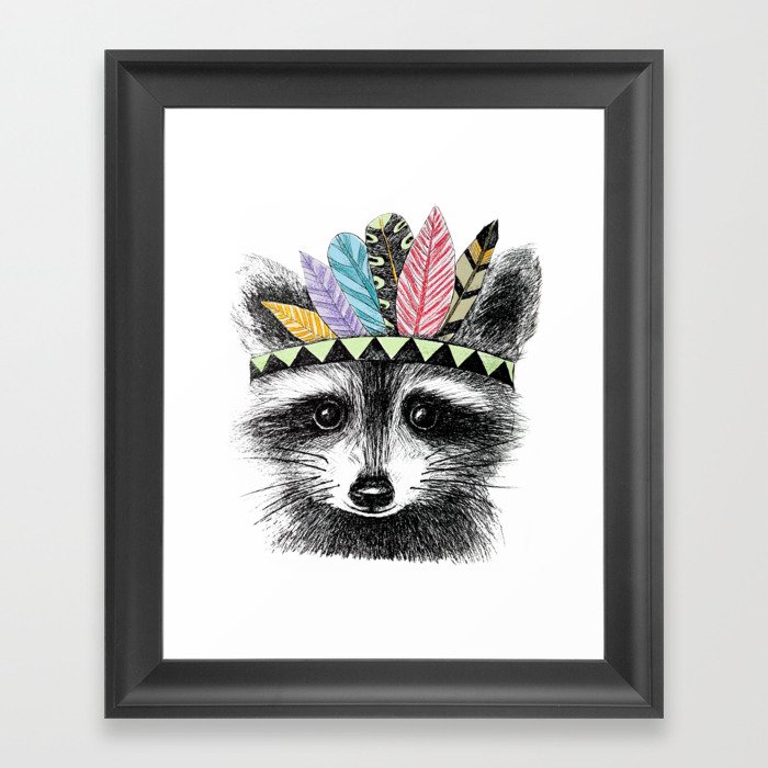 raccoon Framed Art Print