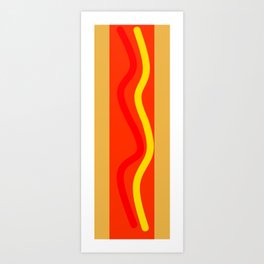 Abstract hot dog Art Print