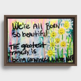 Born Beautiful Framed Canvas