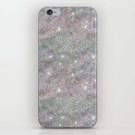Holographic Diamond Studded Glam Pattern iPhone Skin