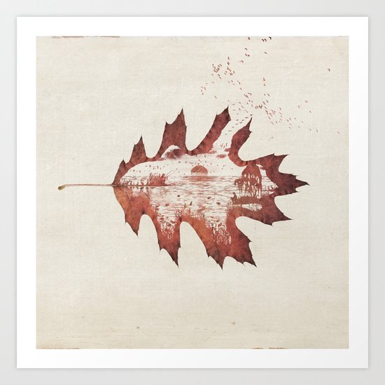 Autumn morning Art Print