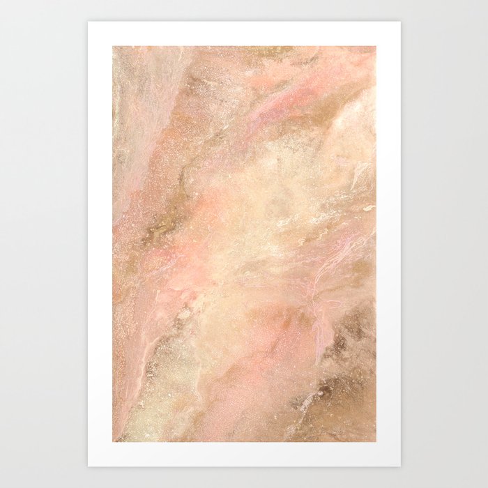 Abstract Organic Marbled Texture Art Print