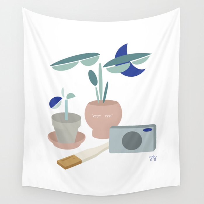 modern and mindful still life Wall Tapestry