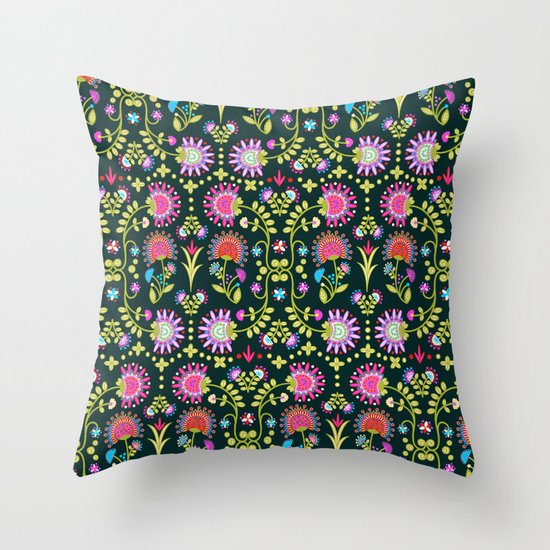 Folkloric 1 Throw Pillow