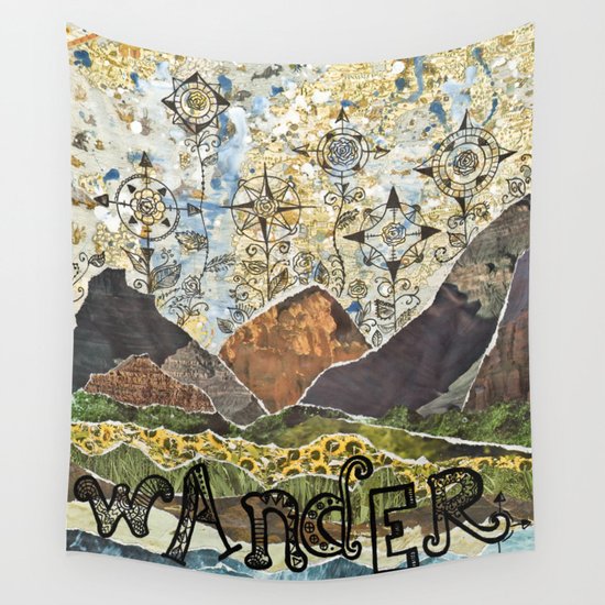 Compass Rose Garden Wall Tapestry