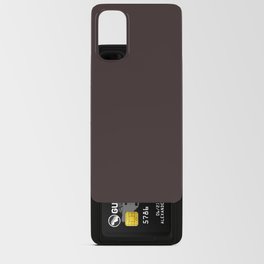 Dark Gray Brown Solid Color Pantone Mole 19-1106 TCX Shades of Black Hues Android Card Case