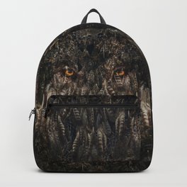 Tree wolf  (feather pattern) Backpack