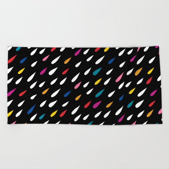 Bright Droplets Beach Towel