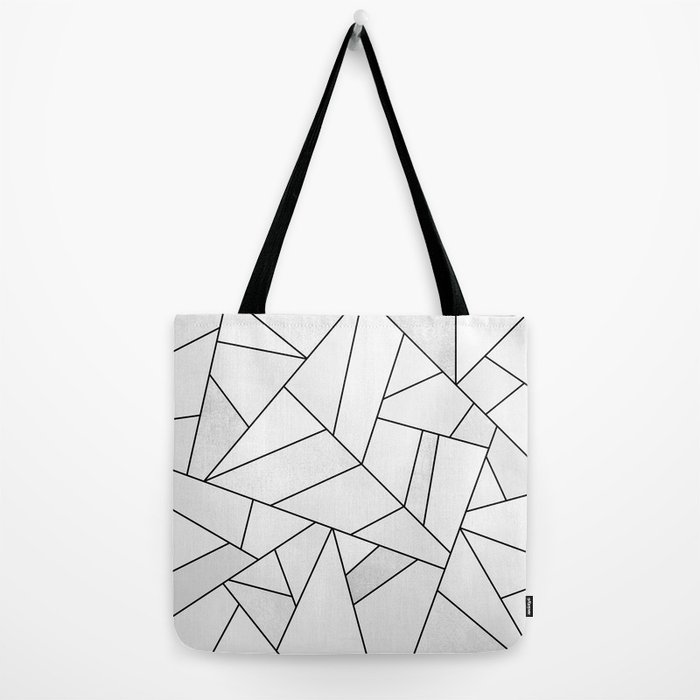 White Stone / Black Lines Tote Bag by Elisabeth Fredriksson | Society6