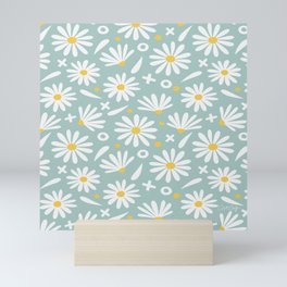 Daisies – Mint Mini Art Print