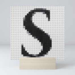 Garamond Capital S in Legobricks Mini Art Print