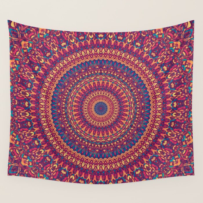 Mandala 166 Wall Tapestry by Mandala Of Life Society6