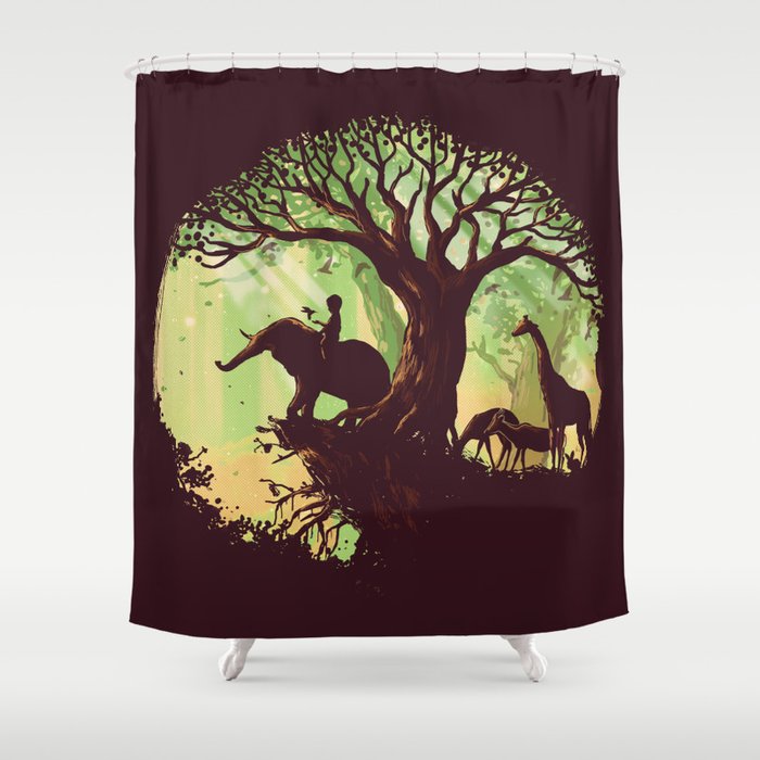 The jungle says hello Shower Curtain