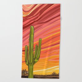 Desert Cactus Beach Towel