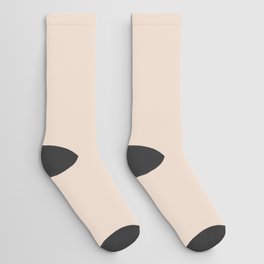 Ultra Pale Apricot Solid Color Pairs PPG Canyon Peach PPG1070-1 - All One Single Shade Hue Colour Socks
