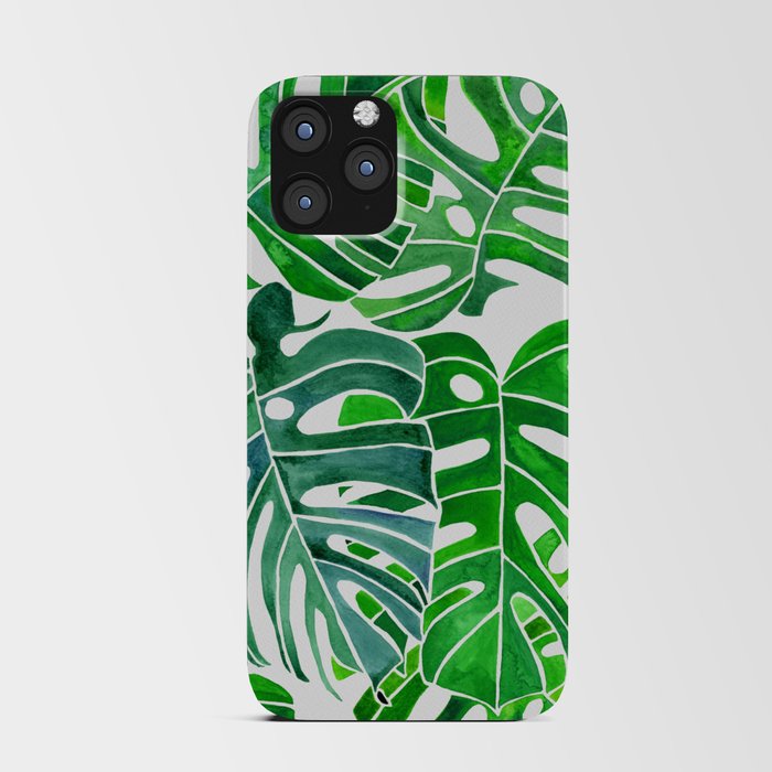 Monstera Leaves iPhone Card Case