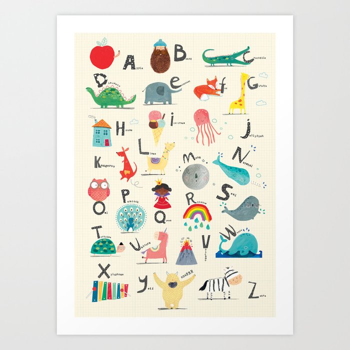 Animal Alphabet Kunstdrucke Animal Alphabet Kunstdrucke