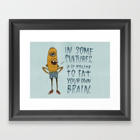 Brain Eater Framed Art Print