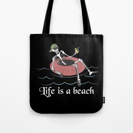 Life is a beach | Swim Skeleton Tote Bag