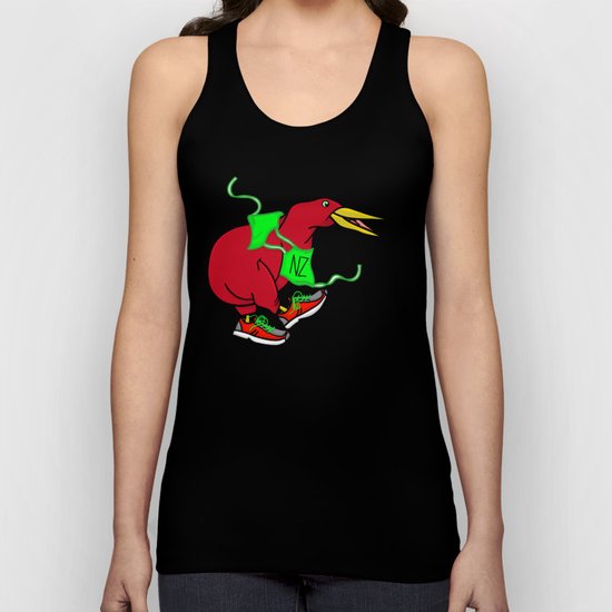 Kiwi Wearing Running Shoes Unisex Tank Top
