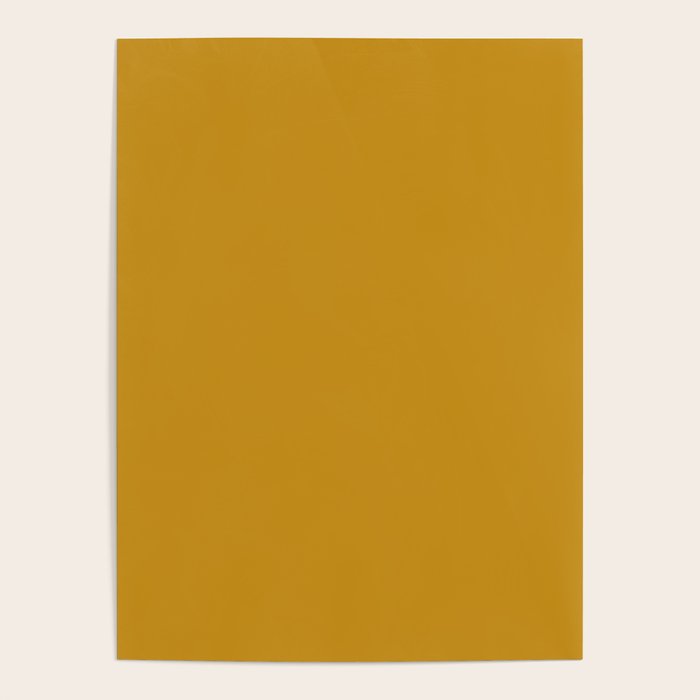 Solid Dark Caramel Yellow Color Poster by PodArtist Society6