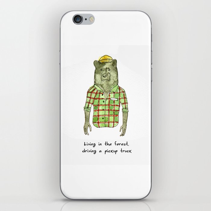 Lumberjack bear iPhone Skin
