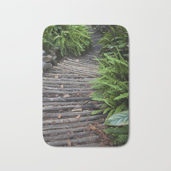Road in the forest Bath Mat