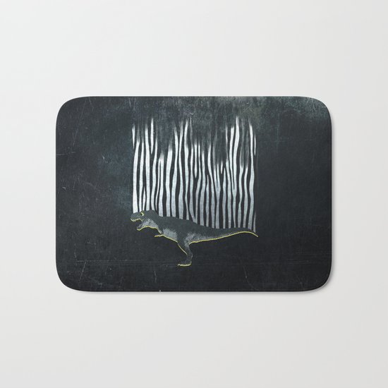 zebrex - the tyrex who wanted to become a zebra Bath Mat