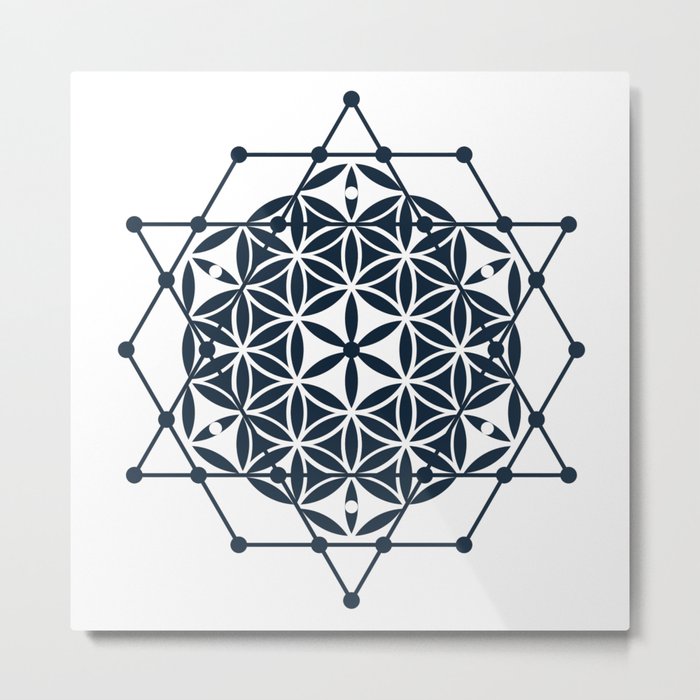 Flower of Life, Sacred Geometry Metal Print