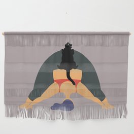 Yoga With Cat 17 Wall Hanging