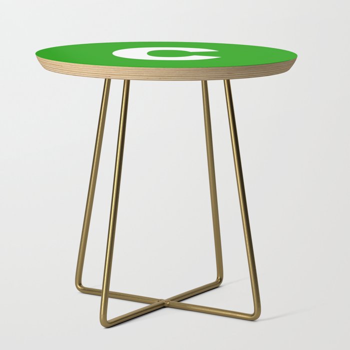 letter C (White & Green) Side Table