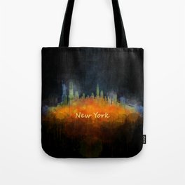 New York City Skyline Hq V04 Tote Bag