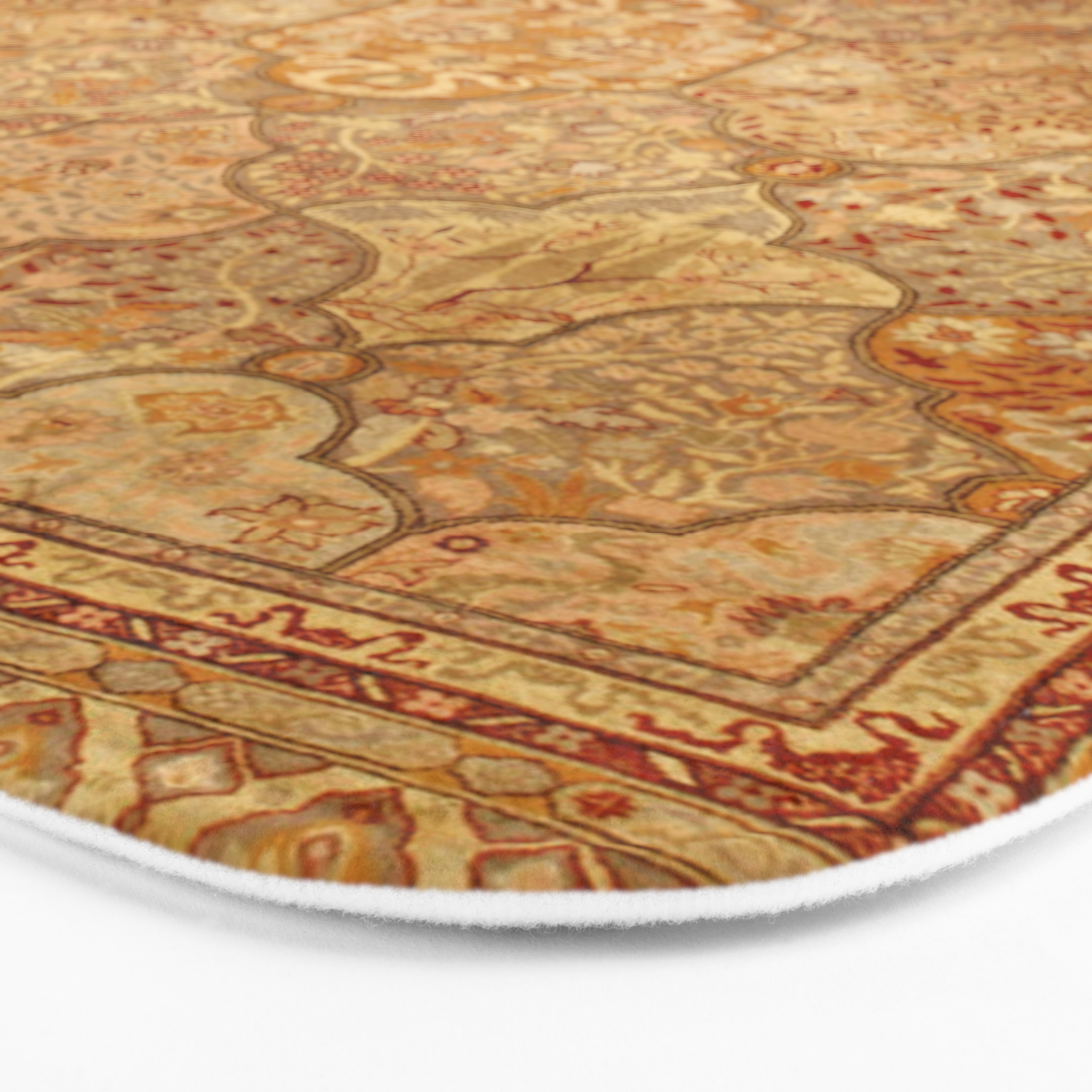 Oversized Antique Turkish Oushak Rug Print Bath Mat By