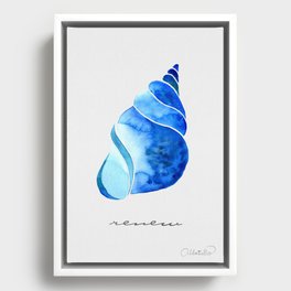 Shell - Renew - Blue Framed Canvas