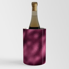 Burgundy and Gold Leopard Print Pattern 04 Wine Chiller