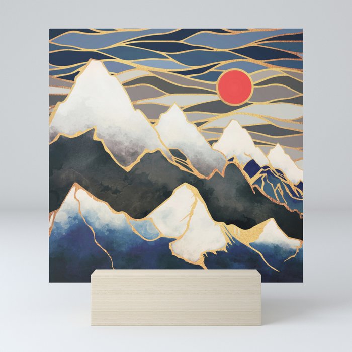 Ice Mountains Mini Art Print
