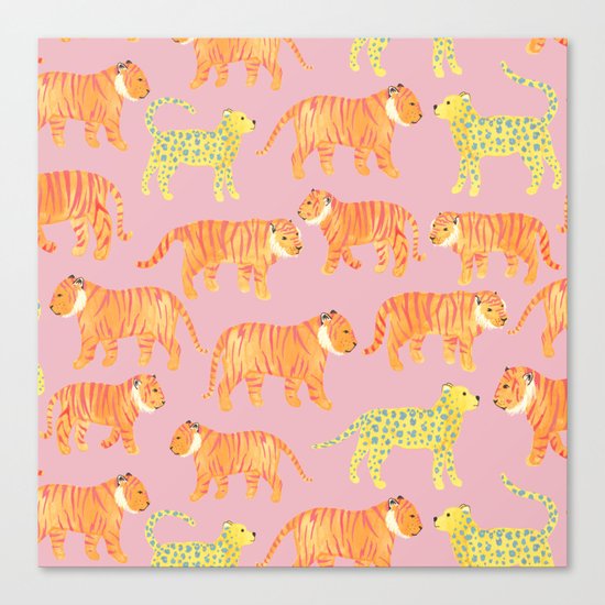 Pink Tigers Canvas Print