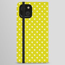 lime green triangle pattern iPhone Wallet Case